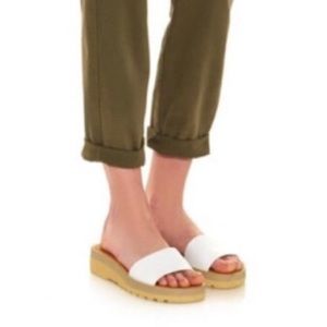 See by Chloe • white leather• slides